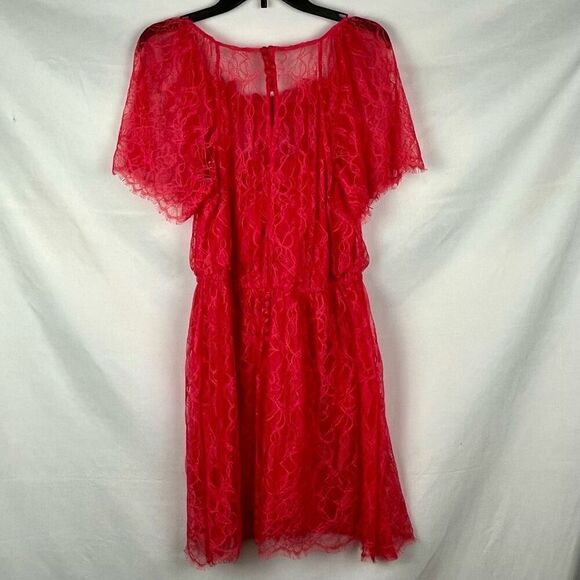 Free People Beaded Lace Vintage Style Mini Dress Large - Picture 4 of 10